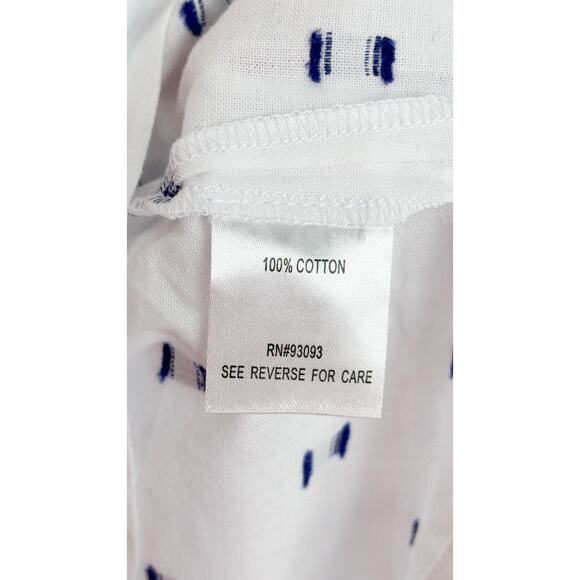 Tyler Boe Womens Molly Blouse 3/4 Sleeve Split Neck Cotton Size Small White NWT - Picture 11 of 13